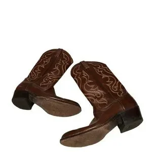 Dan Post Cowboy Boots. Brown with cream/ brown contrast stitching. Size 8 1/2 D. Dan Post Girl main image 3
